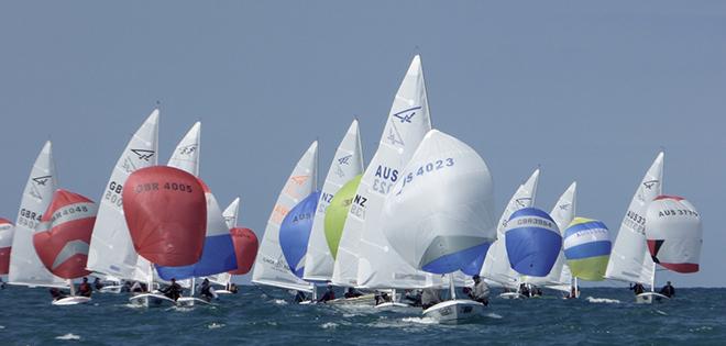 Fleet run race 6 - Penultimate Day - Flying Fifteen World Championship 2017 © Jonny Fullerton